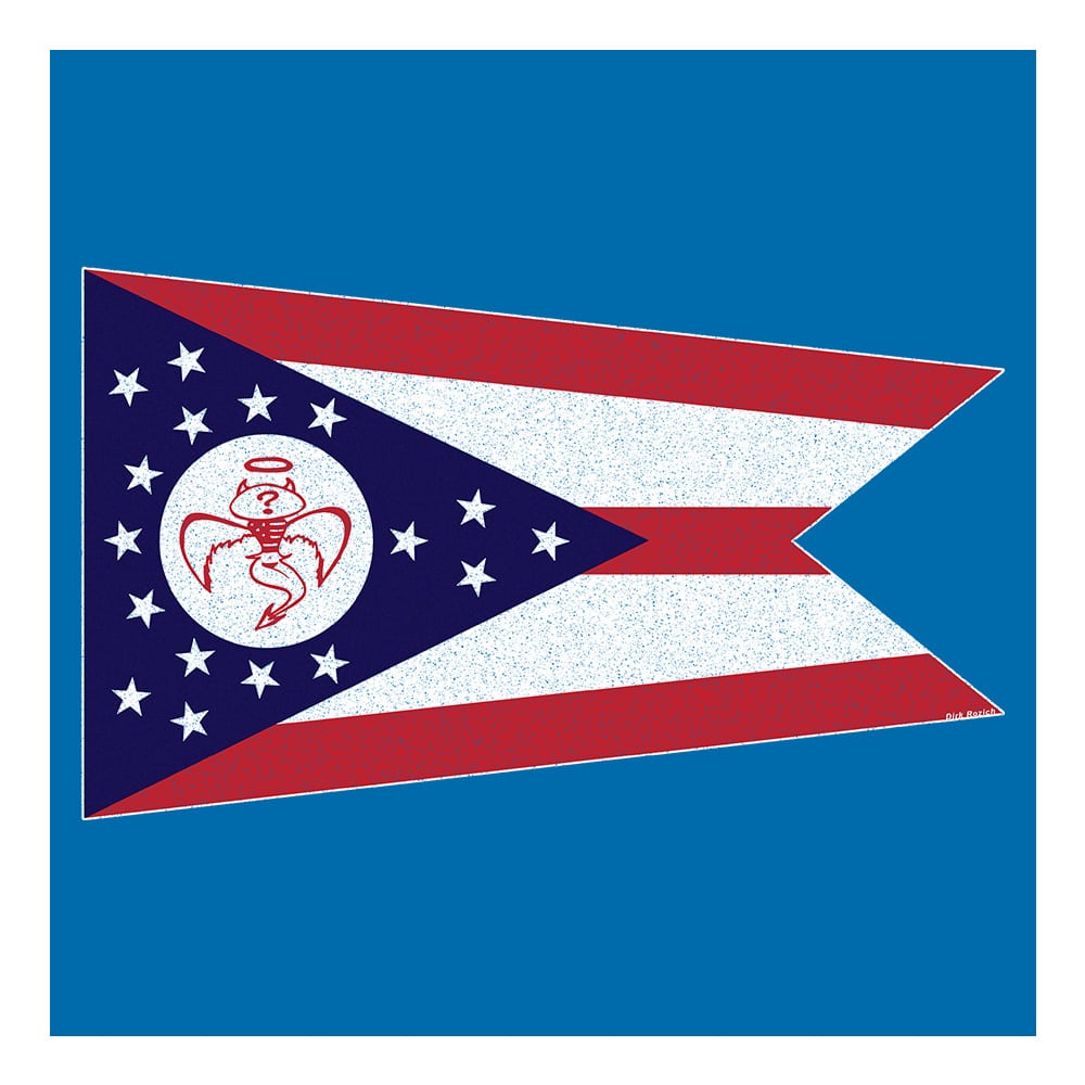 Red Wanting Blue Ohio Flag Shirt Back Design