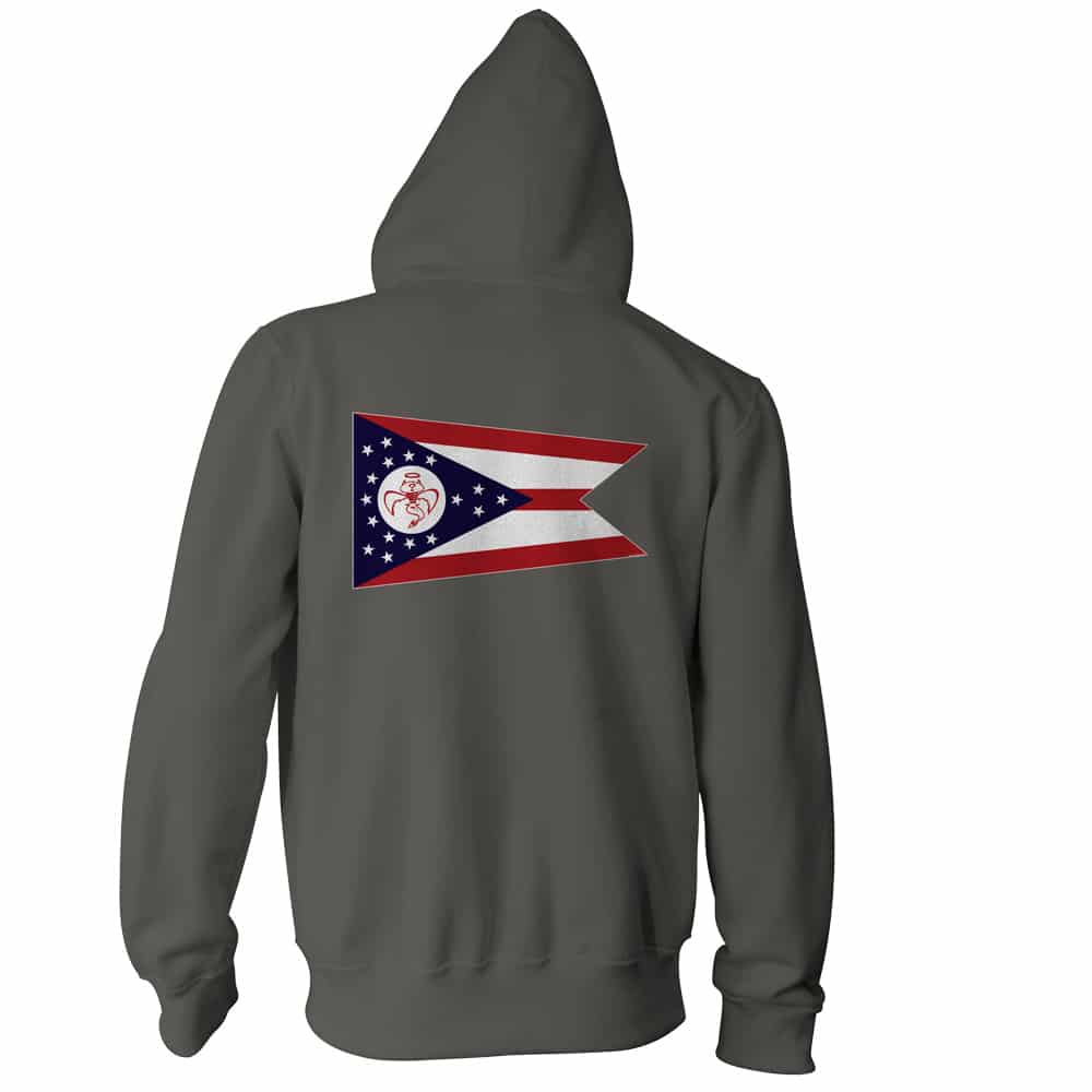 Red Wanting Blue Ohio Flag Hoodie Back