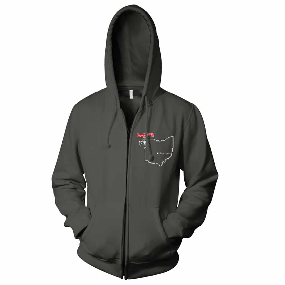 Red Wanting Blue Ohio Flag Hoodie Grey