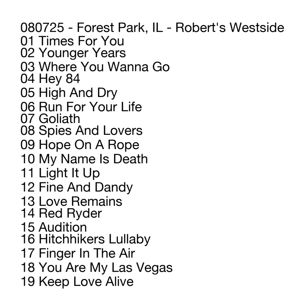 08/07/2025 - Forest Park, IL (Live Show Recording) - Image 2