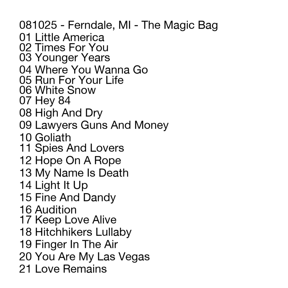08/10/2025 - Ferndale, MI (Live Show Recording) - Image 2