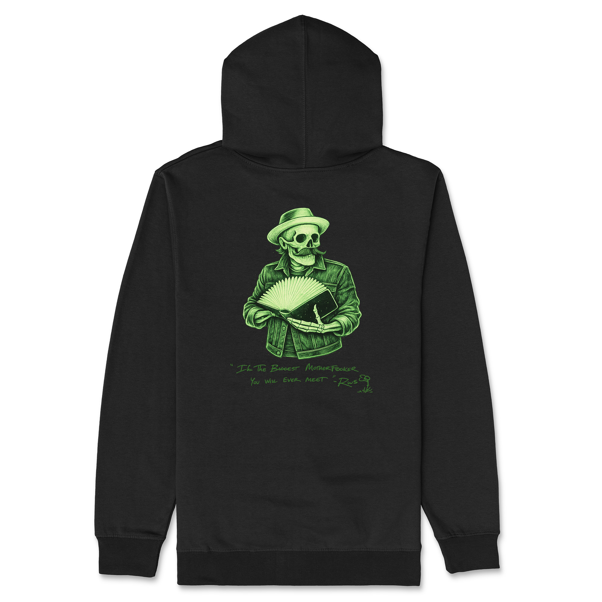 My Name Is Death Zip Hoodie - Glow In The Dark Edition - Image 3