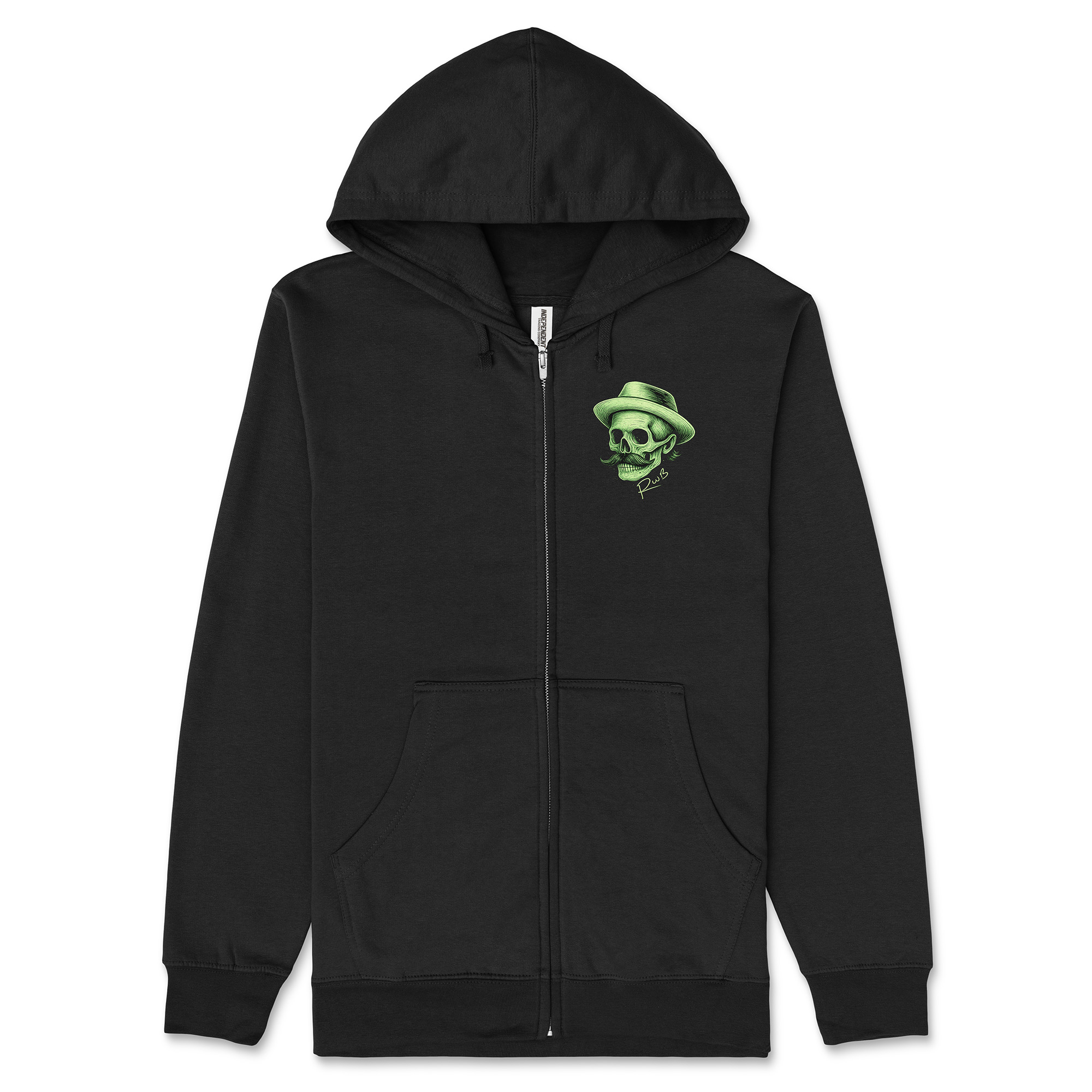 My Name Is Death Zip Hoodie - Glow In The Dark Edition - Image 2