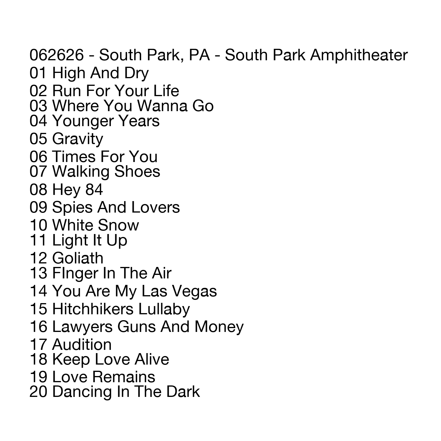 06/26/2026 - South Park, PA (Live Show Recording) - Image 2