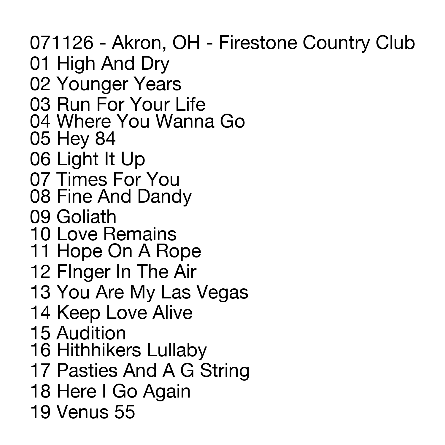 07/11/2026 - Akron, OH (Live Show Recording) - Image 2