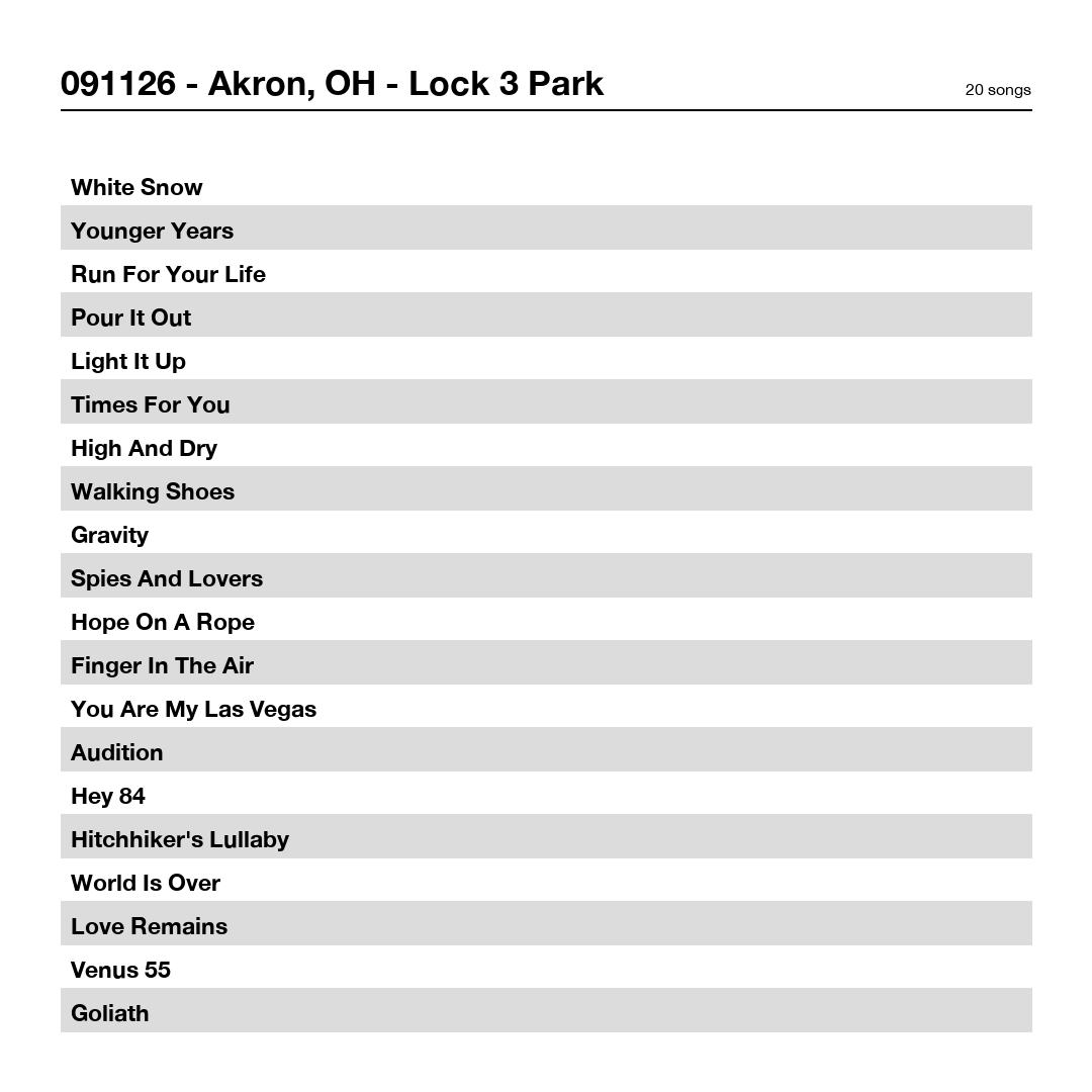 09/11/2026 - Akron, OH (Live Show Recording) - Image 2